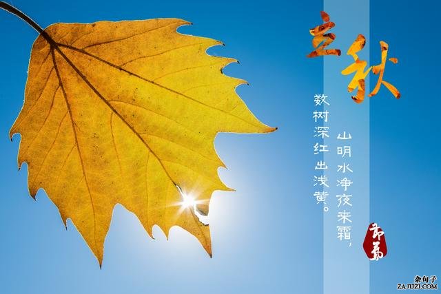 有关立秋的唯美句子欣赏