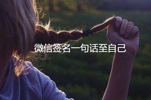 微信签名一句话至自己